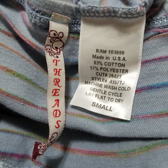 Realitee Threads top Small strapless rainbow striped ruched bust Y2K scene kid - Picture 11 of 12